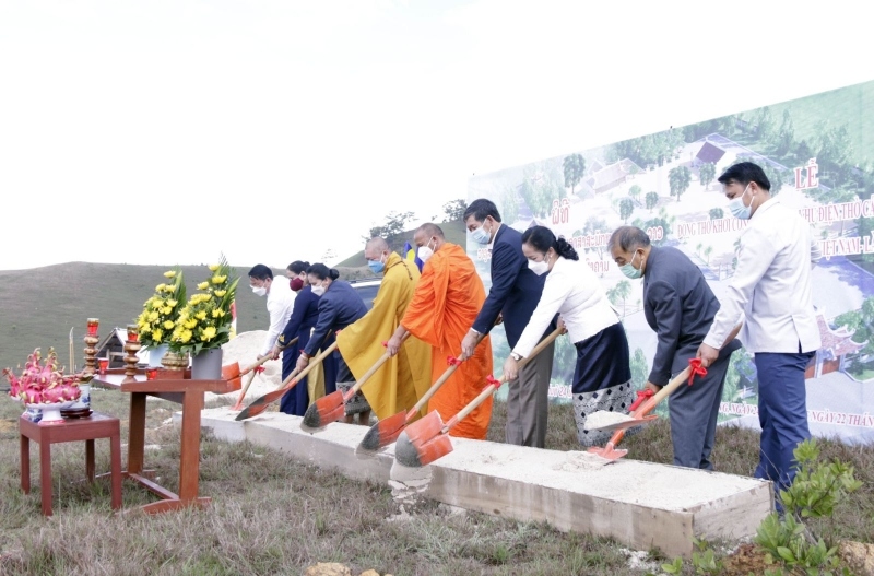 Khởi công xây dựng Khu Điện thờ các anh hùng liệt sĩ Việt Nam - Lào